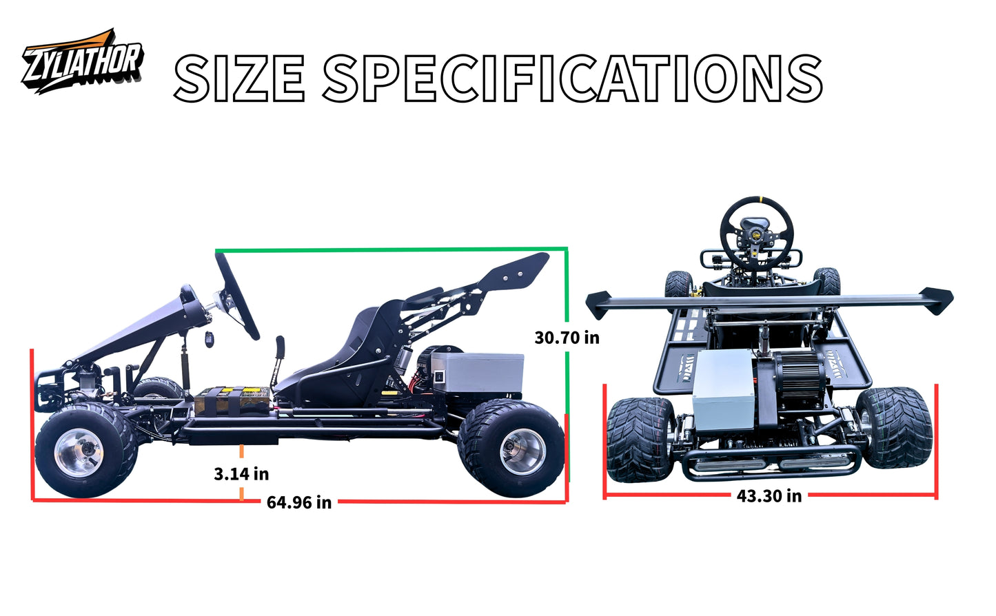 Zyliathor Electric Go-Karts: Track-Spec Hyper Power, 4 versions