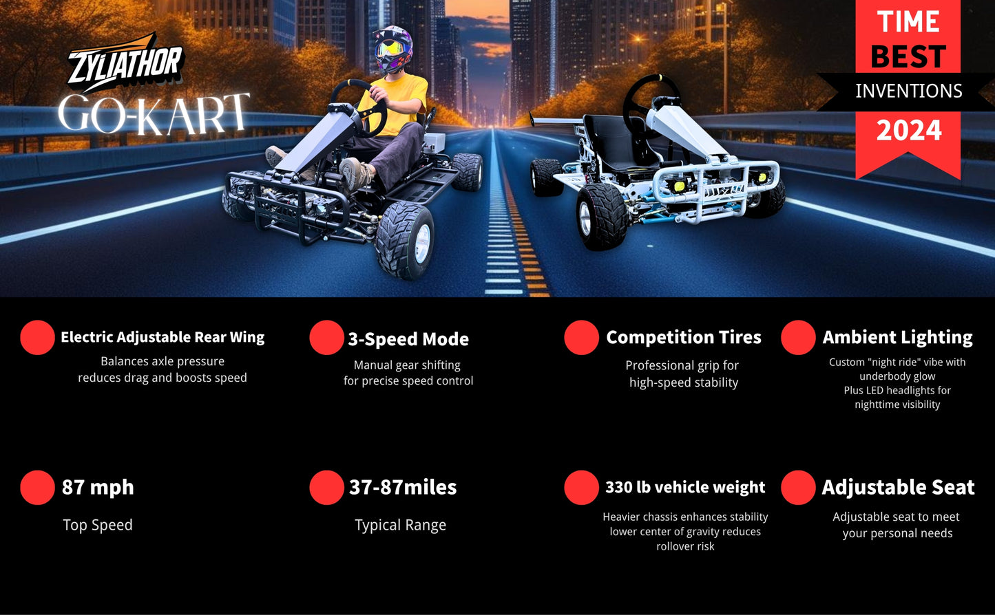 Zyliathor Electric Go-Karts: Track-Spec Hyper Power, 4 versions