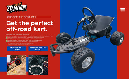Zyliathor Electric Go-Karts 72V Artisan tank kart Kid-To-Adult Off-Road Ride